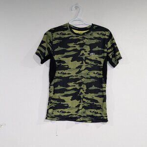 *3/$10* Rawlings Neon Camouflage Dry-Fit Tee Yellow Black Size Large